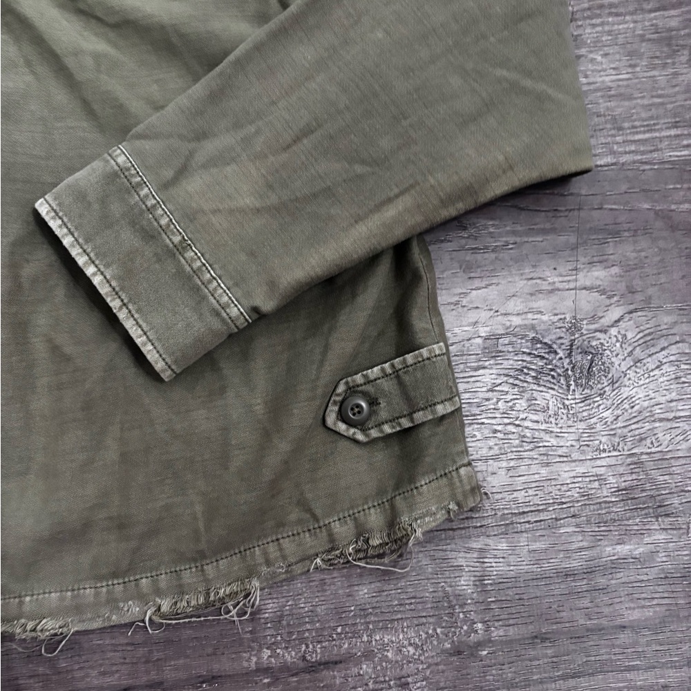 American Eagle Military Green Lightweight Crop Jacket Size Large - Picture 8 of 9